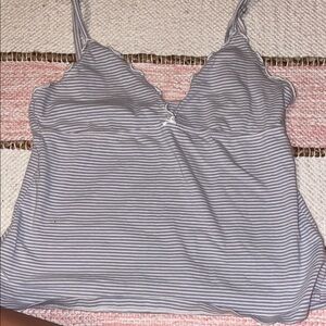 John Galt Baby Blue Striped Tank